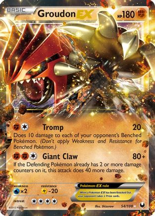 Groudon EX 054/108  - Holofoil Dark Explorers