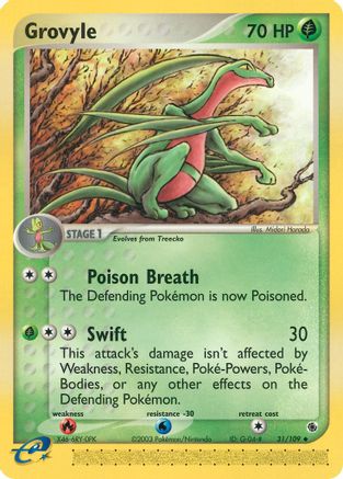 Grovyle 031/109 - Reverse Holofoil Ruby and Sapphire