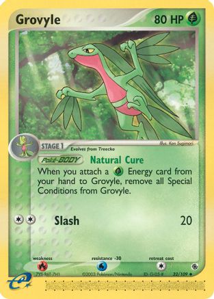 Grovyle 032/109 - Reverse Holofoil Ruby and Sapphire