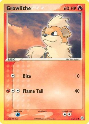 Growlithe 064/112 - Reverse Holofoil FireRed & LeafGreen