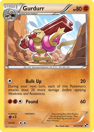 Gurdurr 060/114  - Reverse Holofoil Black and White