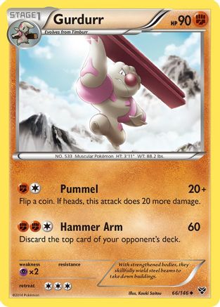 Gurdurr 066/146  - Reverse Holofoil XY Base Set