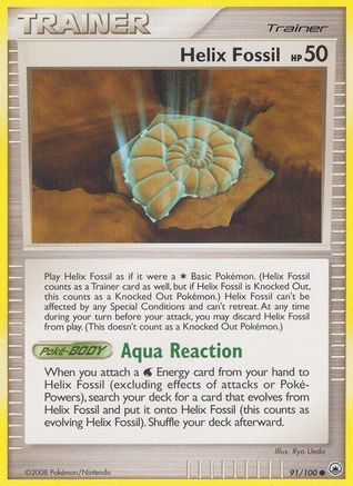 Helix Fossil 091/100  - Reverse Holofoil Majestic Dawn