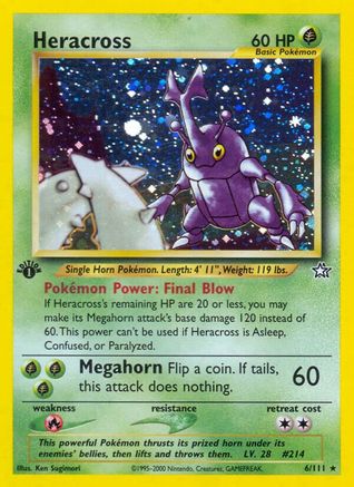 Heracross 006/111 - 1st Edition Holofoil Neo Genesis