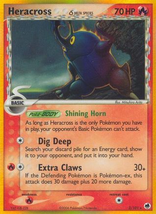 Heracross (Delta Species) 003/101 - Reverse Holofoil Dragon Frontiers