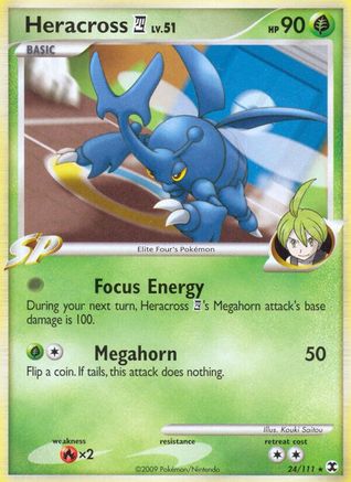 Heracross E4 024/111  - Reverse Holofoil Rising Rivals