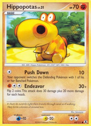 Hippopotas 064/111  - Reverse Holofoil Rising Rivals
