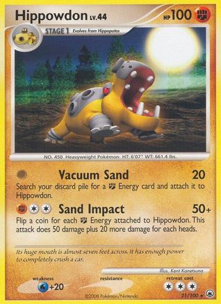 Hippowdon 021/100  - Reverse Holofoil Majestic Dawn
