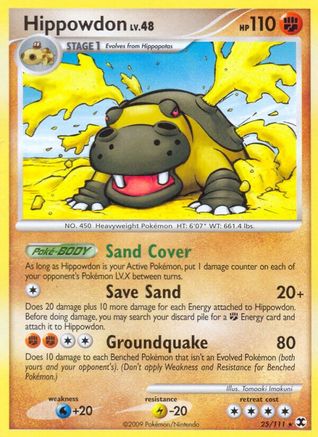 Hippowdon 025/111  - Reverse Holofoil Rising Rivals