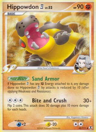 Hippowdon E4 042/111  - Reverse Holofoil Rising Rivals