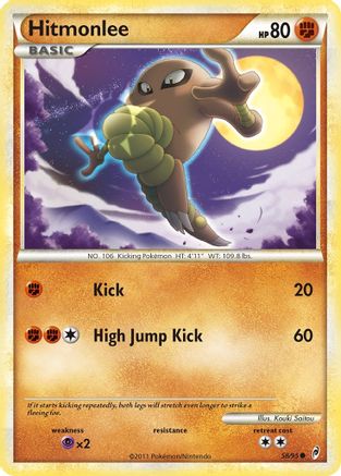 Hitmonlee 058/95  - Reverse Holofoil Call of Legends