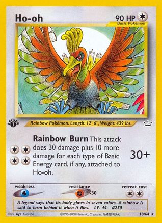 Ho-oh 018/64 - 1st Edition Neo Revelation