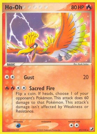 Ho-Oh 027/115 - Reverse Holofoil Unseen Forces