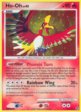 Ho-Oh 010/132  - Holofoil Secret Wonders