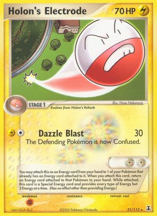 Holon's Electrode 021/113 - Reverse Holofoil Delta Species