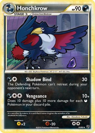 Honchkrow 016/90  - Reverse Holofoil Undaunted