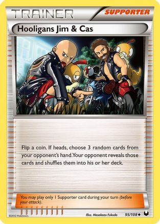 Hooligans Jim & Cas 095/108  - Reverse Holofoil Dark Explorers