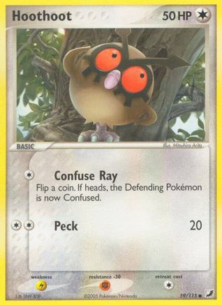 Hoothoot 059/115 - Reverse Holofoil Unseen Forces
