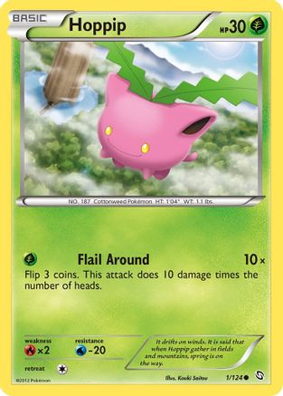 Hoppip 001/124  - Reverse Holofoil Dragons Exalted