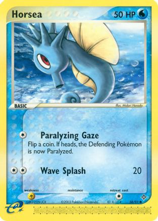 Horsea 058/97 - Reverse Holofoil Dragon