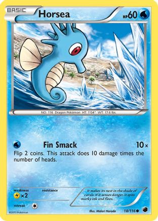 Horsea 018/116  - Reverse Holofoil Plasma Freeze