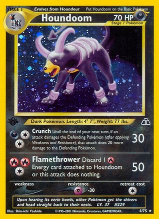 Houndoom 004/75 - 1st Edition Holofoil Neo Discovery