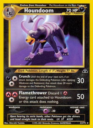 Houndoom 023/75 - 1st Edition Neo Discovery