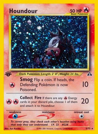 Houndour 005/75 - 1st Edition Holofoil Neo Discovery