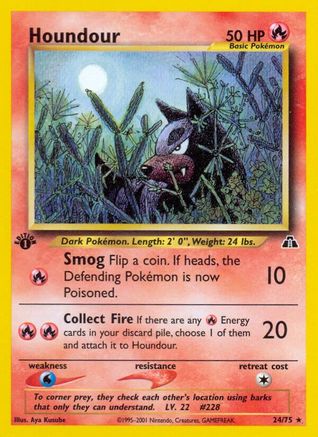 Houndour 024/75 - 1st Edition Neo Discovery