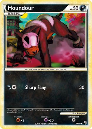 Houndour 053/90  - Reverse Holofoil Undaunted