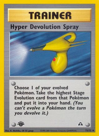 Hyper Devolution Spray 073/75 - 1st Edition Neo Discovery
