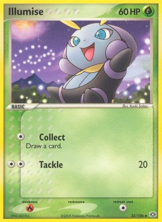 Illumise 032/106 - Reverse Holofoil Emerald