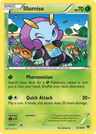 Illumise 009/146  - Reverse Holofoil XY Base Set