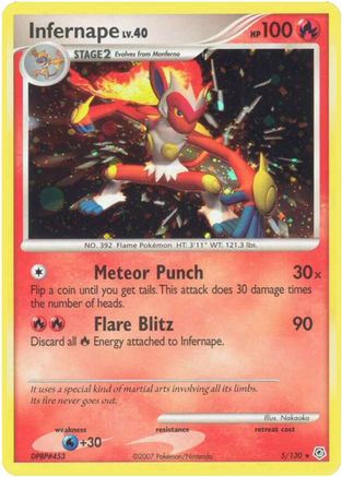 Infernape 005/130  - Holofoil Diamond and Pearl