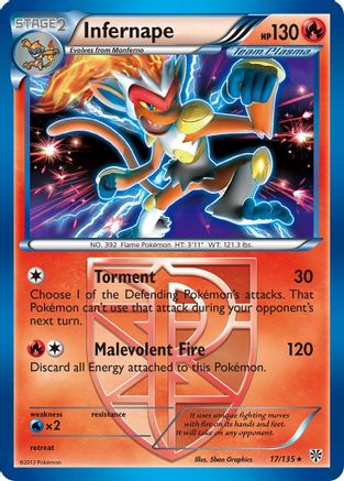 Infernape (Team Plasma) 017/135  - Reverse Holofoil Plasma Storm