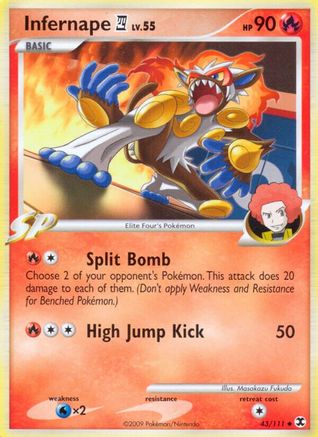 Infernape E4 043/111  - Reverse Holofoil Rising Rivals