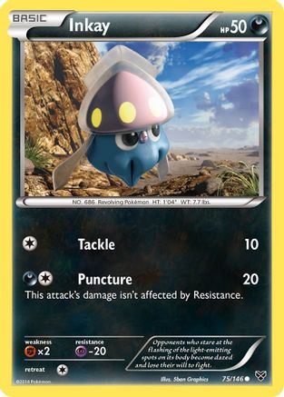 Inkay 075/146  - Reverse Holofoil XY Base Set