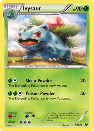 Ivysaur 002/108  - Reverse Holofoil Dark Explorers