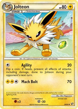 Jolteon 028/90  - Reverse Holofoil Undaunted
