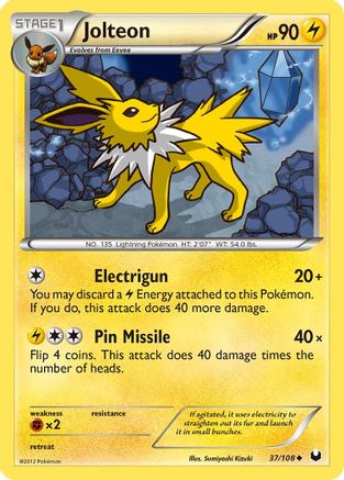 Jolteon 037/108  - Reverse Holofoil Dark Explorers