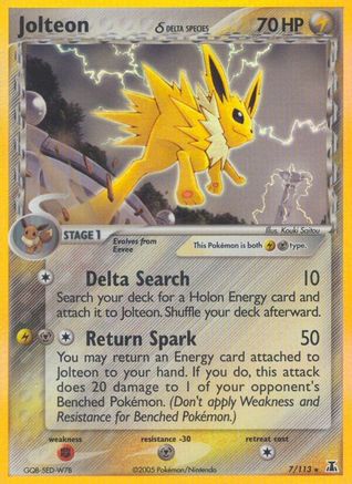 Jolteon (Delta Species) 007/113 - Reverse Holofoil Delta Species