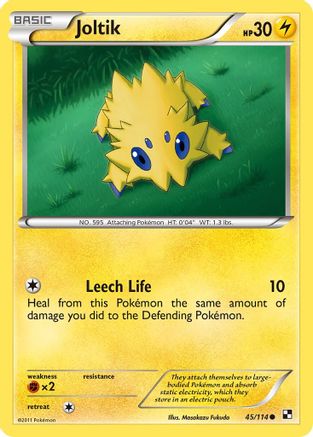 Joltik 045/114  - Reverse Holofoil Black and White