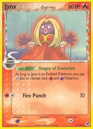 Jynx (Delta Species) 017/101 - Reverse Holofoil Dragon Frontiers