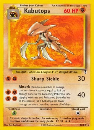 Kabutops 027/110 - Reverse Holofoil Legendary Collection