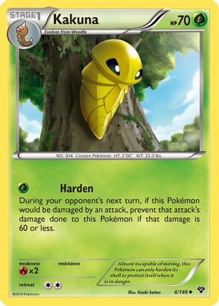 Kakuna 004/146  - Reverse Holofoil XY Base Set