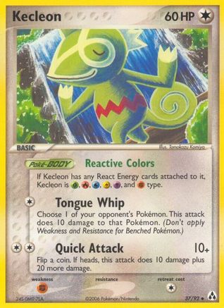 Kecleon 037/92 - Reverse Holofoil Legend Maker