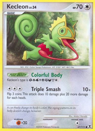 Kecleon 067/111  - Reverse Holofoil Rising Rivals