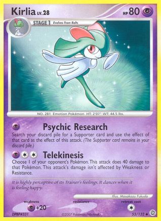 Kirlia 053/132  - Reverse Holofoil Secret Wonders