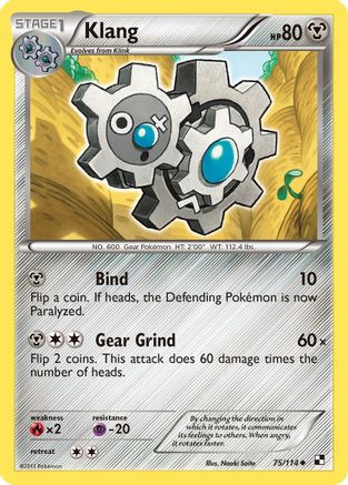 Klang 075/114  - Reverse Holofoil Black and White