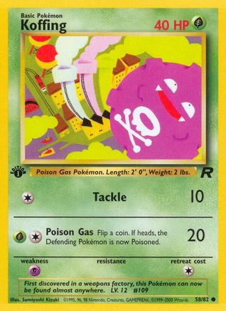 Koffing 058/82 - 1st Edition Team Rocket